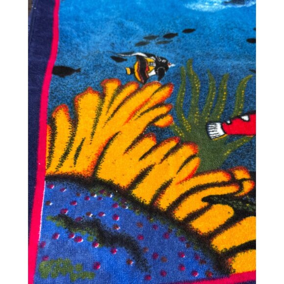 Dolphin Coral Reef Bonaire Summer Pool Ocean Lake Beach Bath Towel - Picture 5 of 16